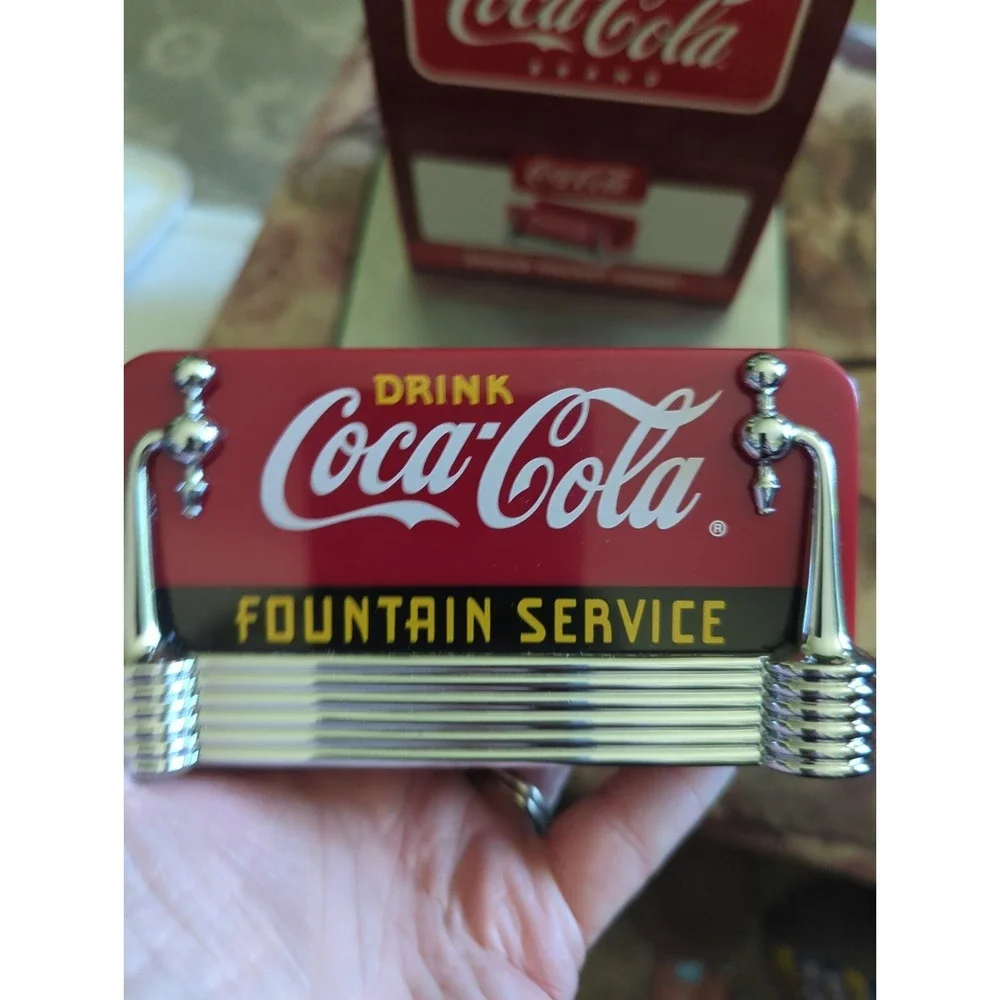 Coca Cola 1997 Nostalgic Red Fountain Service Sugar Packet Caddy Vintage